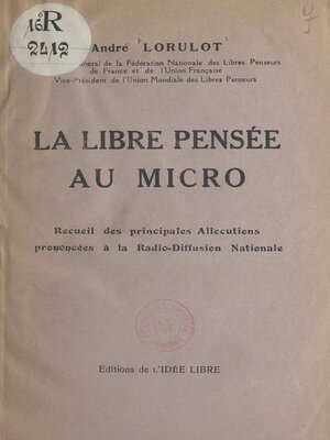 cover image of La libre pensée au micro